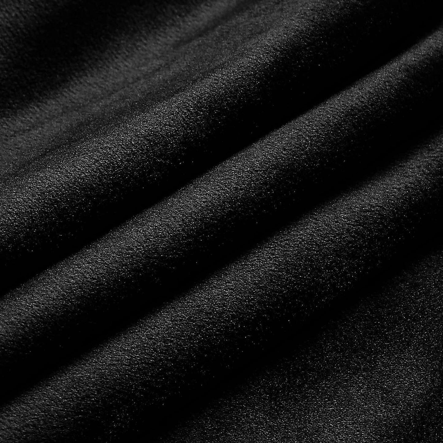 Black 1 Pair 2 PCs Plain Velvet Pillow Covers