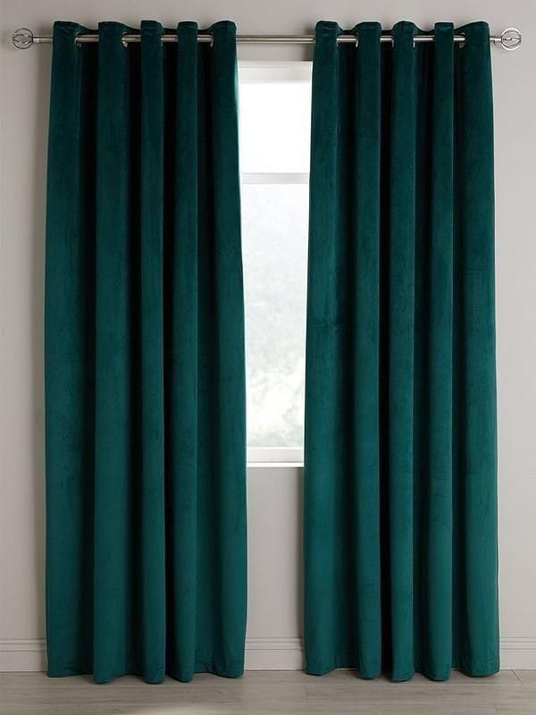 Zink 1 Pair 2 Panels Plain velvet Curtains