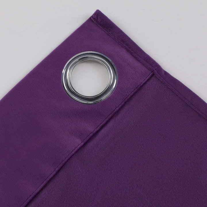 Purple 1 pair 2 Panels Plain Velvet Curtains