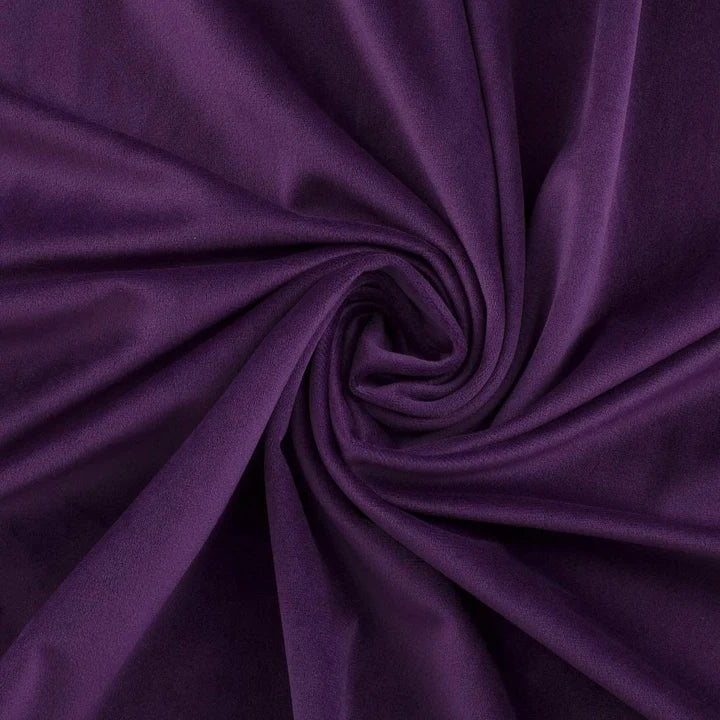 Purple 1 pair 2 Panels Plain Velvet Curtains