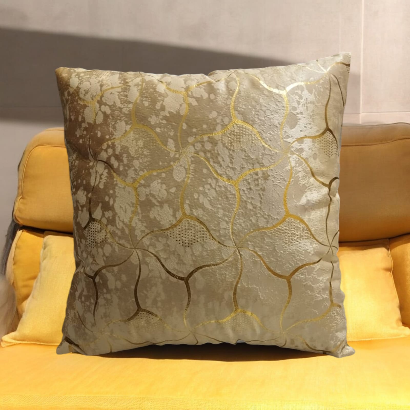 Beige Luxury Texture Velvet Cushion Covers