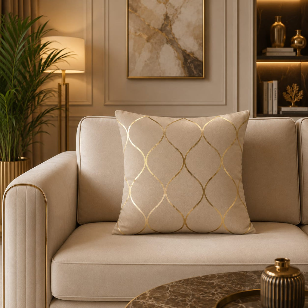 Geomatric Pattern Laser Cut work Cushion Covers