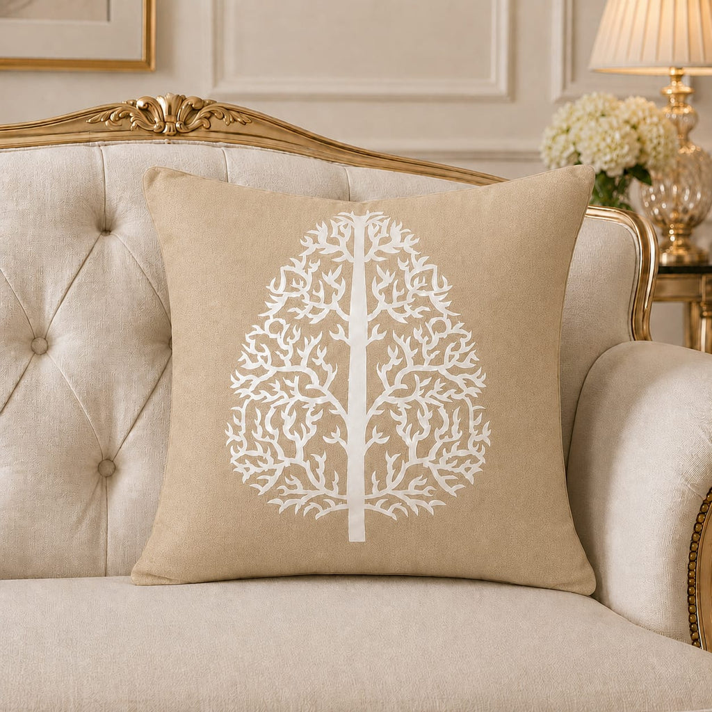 Tree Motive Laser Cut work Cushion Covers