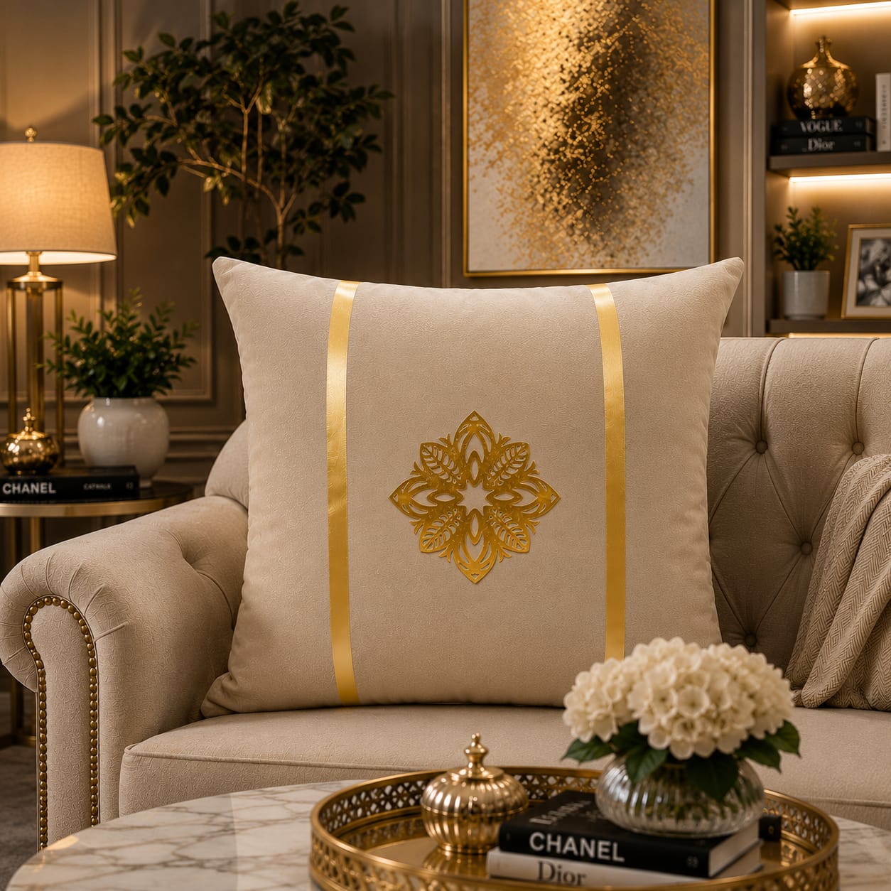 Stribe Motive Laser Cut work Cushion Covers