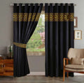 1 Pair of Laser Cutwork Versace Velvet Curtains
