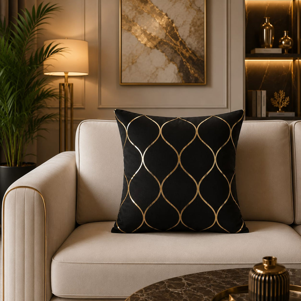 Geomatric Pattern Laser Cut work Cushion Covers