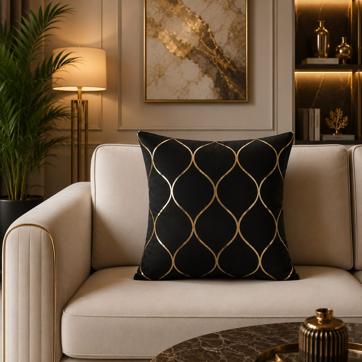 Geomatric Pattern Laser Cut work Cushion Covers
