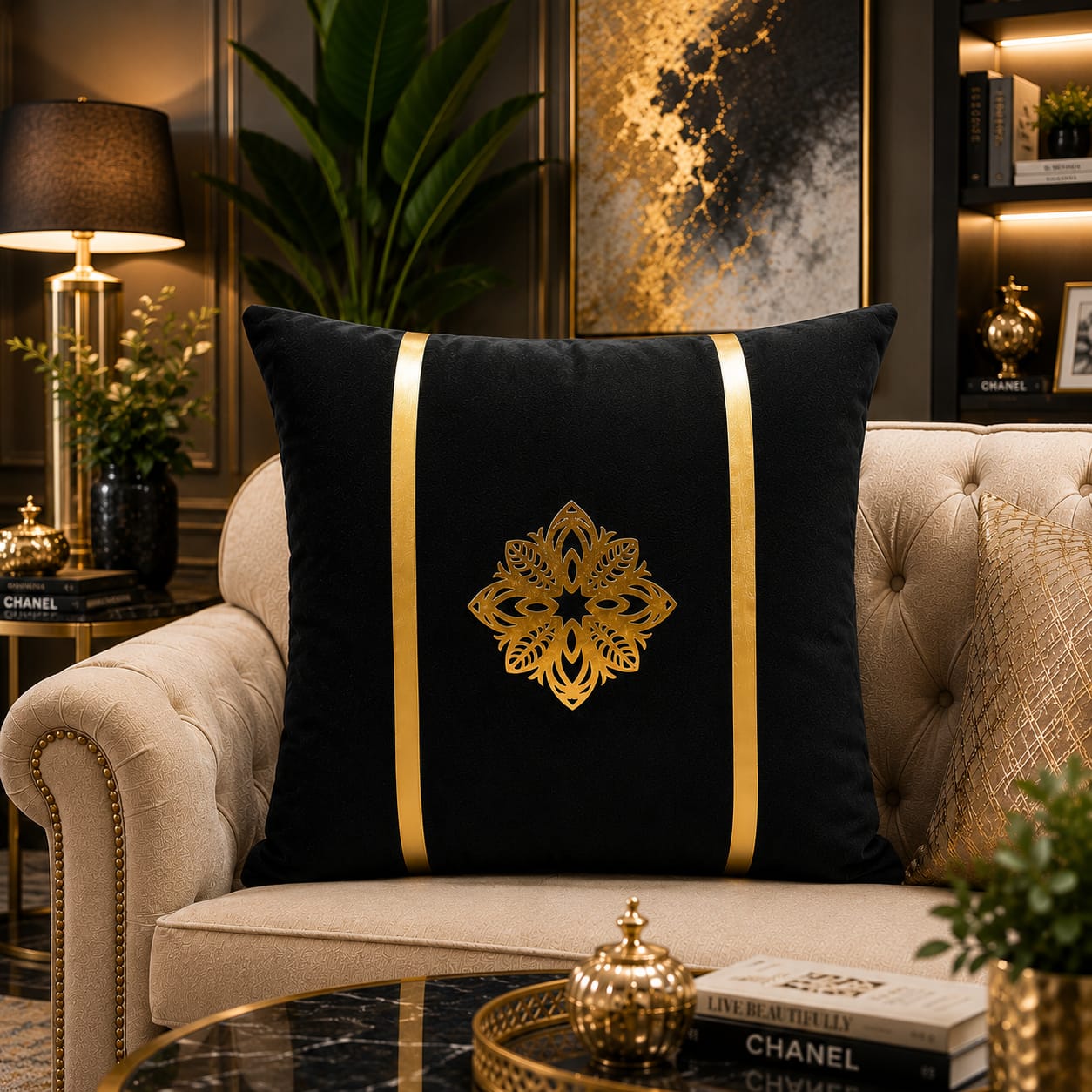 Stribe Motive Laser Cut work Cushion Covers