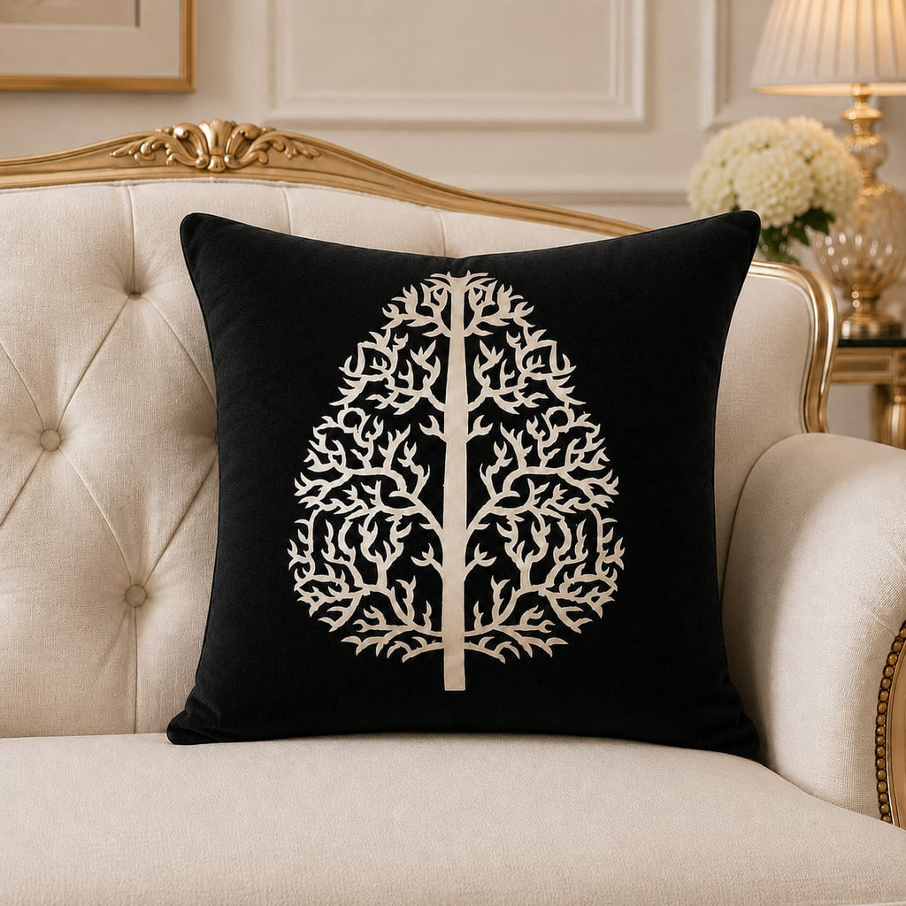 Tree Motive Laser Cut work Cushion Covers