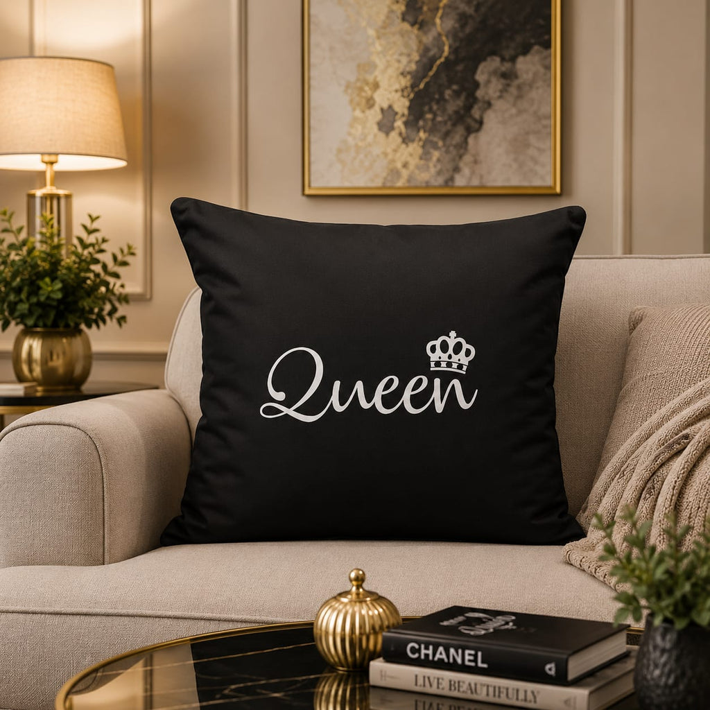 Queen Gift Laser Cut work Cushion Covers