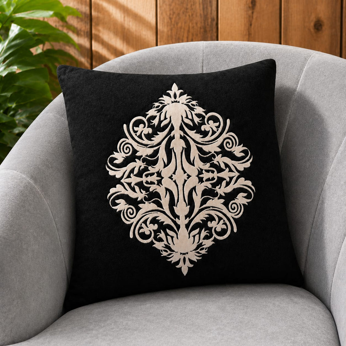 Decent Motive Laser Cut work Cushion Covers