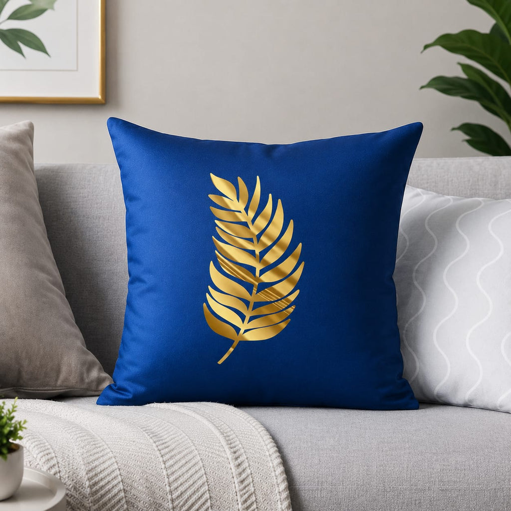 Luxury Leaf Laser Cut Velvet Cushion Covers
