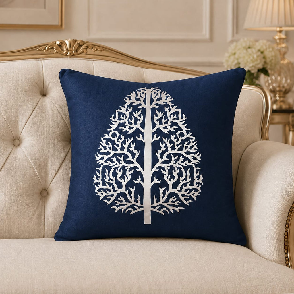 Tree Motive Laser Cut work Cushion Covers