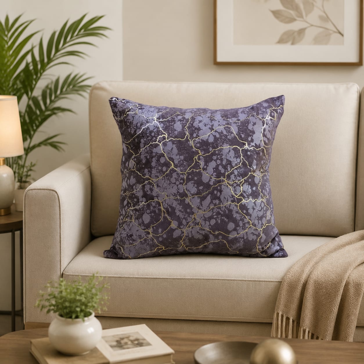 Brown Luxury Texture Velvet Cushion Covers
