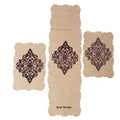 Beige 3 PCs Table Runner Set Jute Fabric