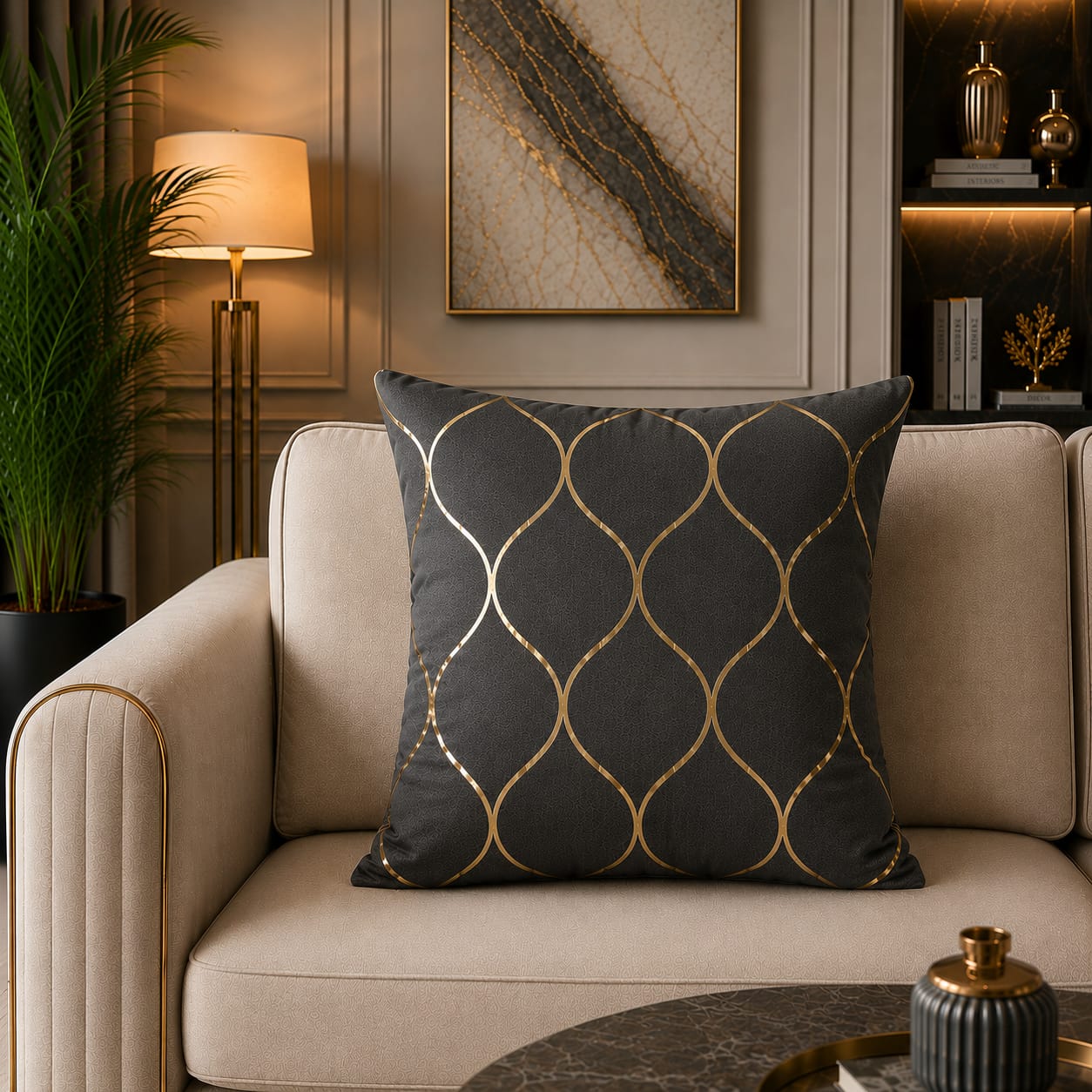 Geomatric Pattern Laser Cut work Cushion Covers