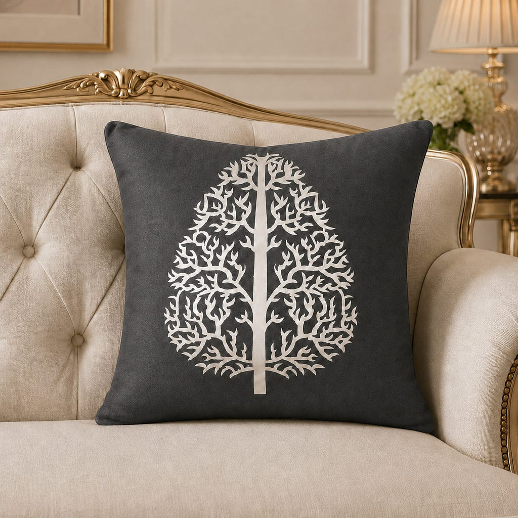 Tree Motive Laser Cut work Cushion Covers