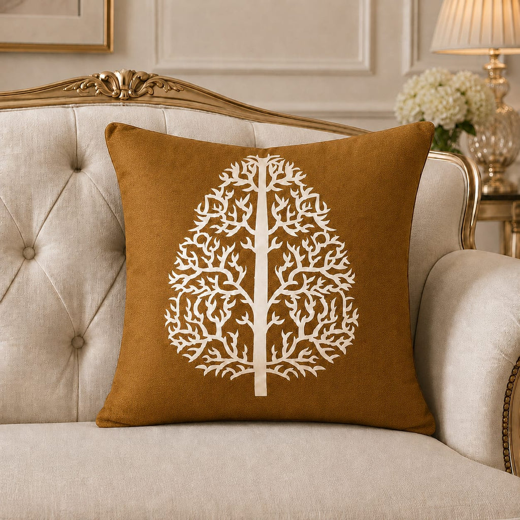 Tree Motive Laser Cut work Cushion Covers