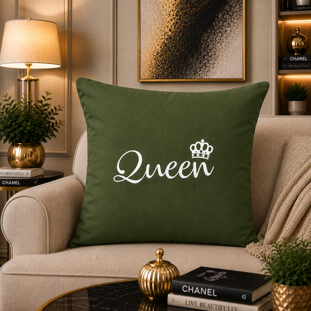 Queen Gift Laser Cut work Cushion Covers
