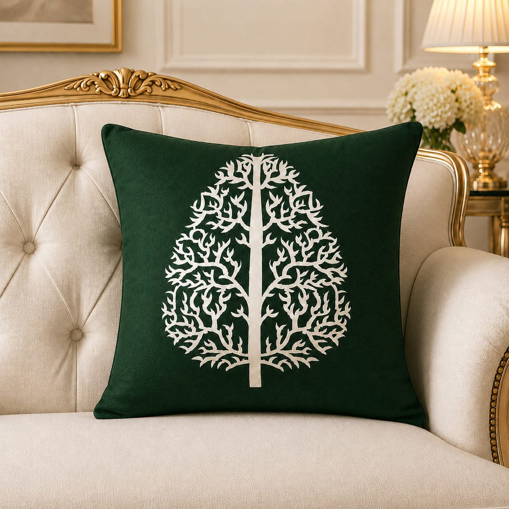 Tree Motive Laser Cut work Cushion Covers