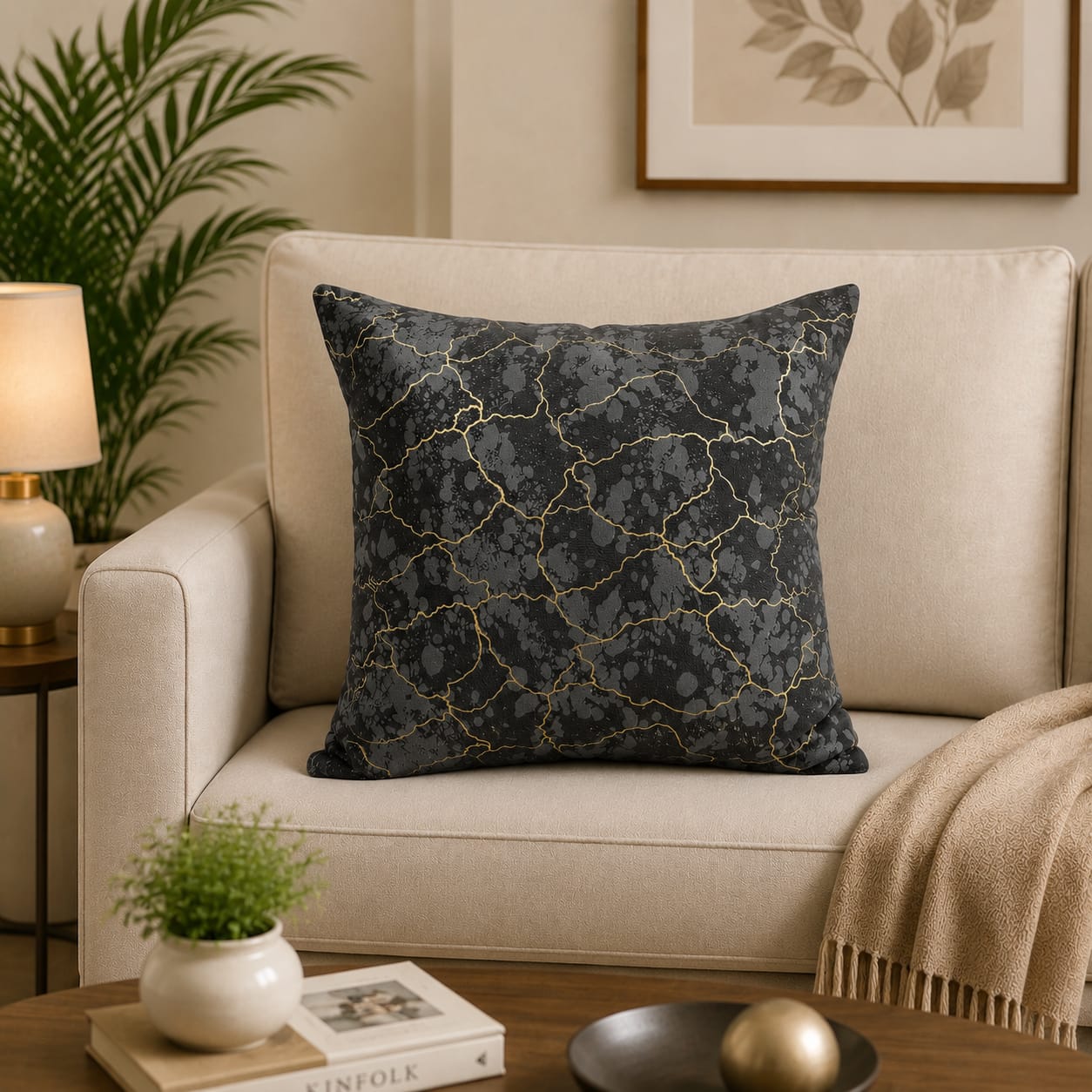 Grey Luxury Texture Velvet Cushion Covers