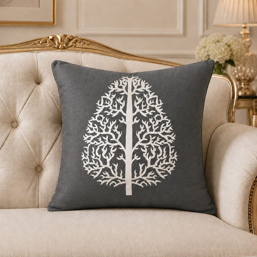 Tree Motive Laser Cut work Cushion Covers