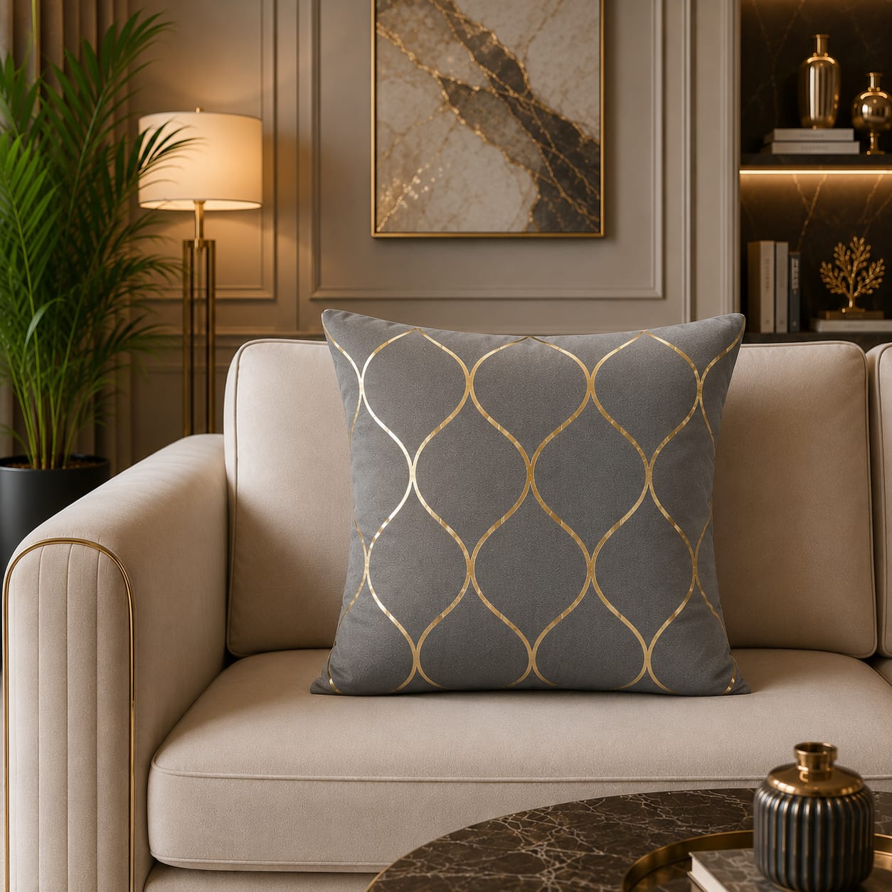 Geomatric Pattern Laser Cut work Cushion Covers