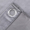 Light Grey 1 pair 2 Panels Plain Velvet Curtains