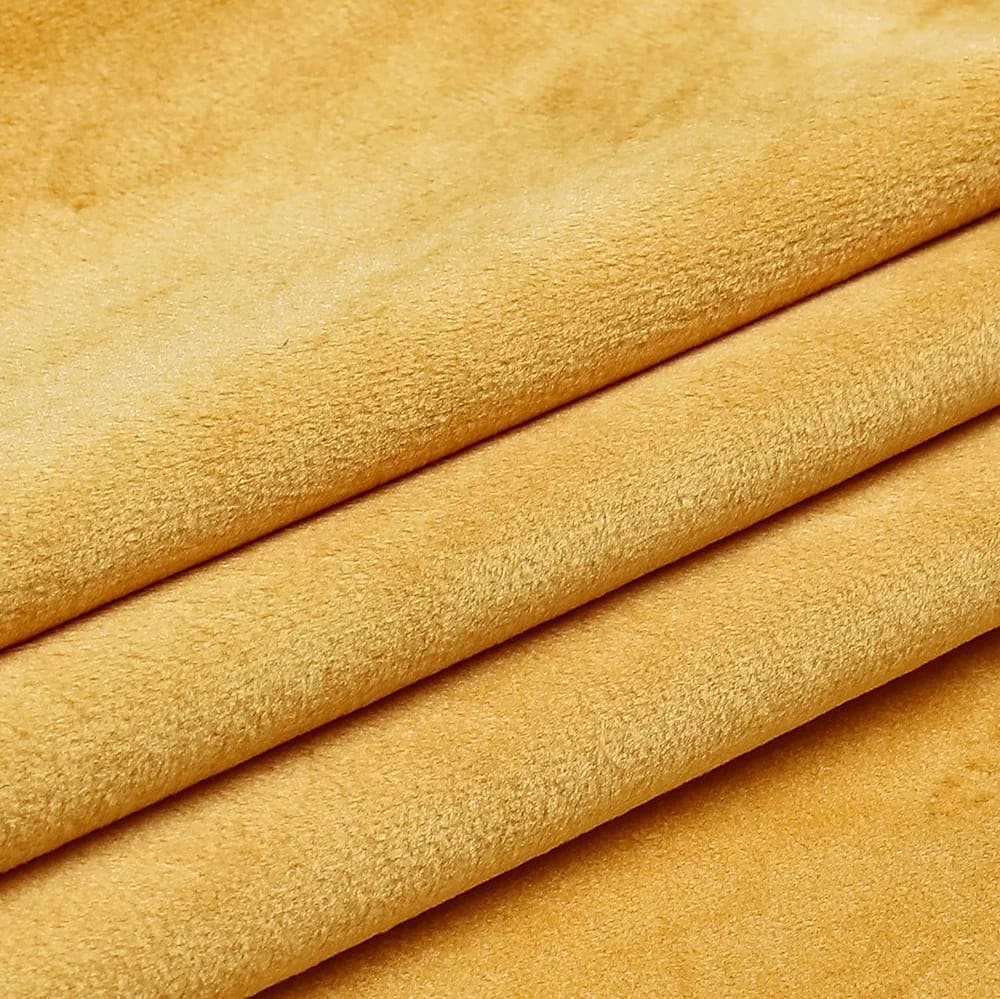 Yellow Pack Of 5 Plain Velvet Cushion Covers