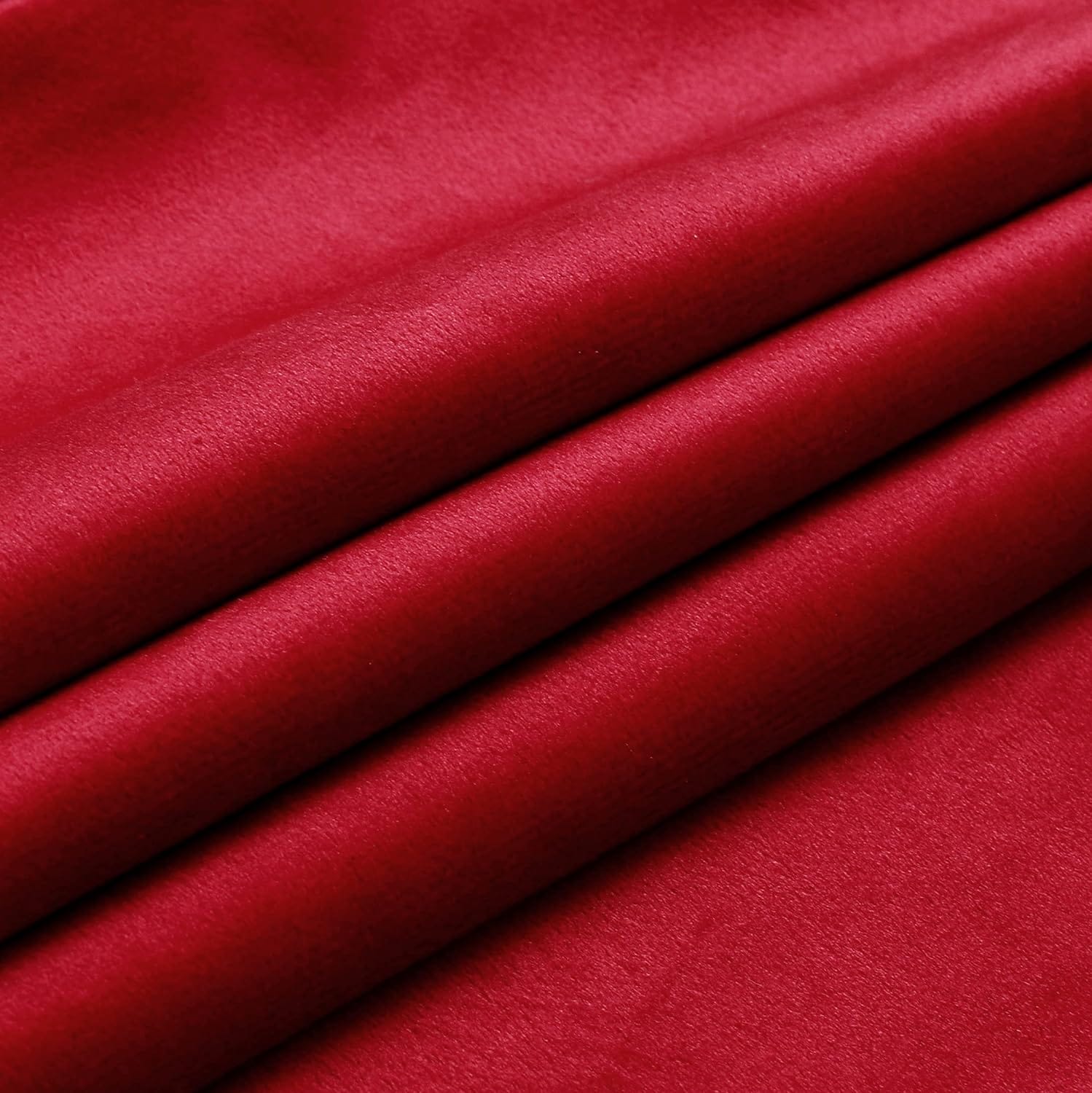 Red Pack Of 5 Plain Velvet Cushion Covers