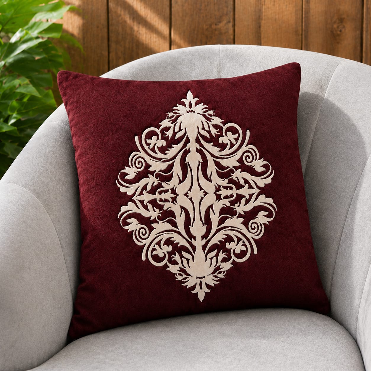 Decent Motive Laser Cut work Cushion Covers