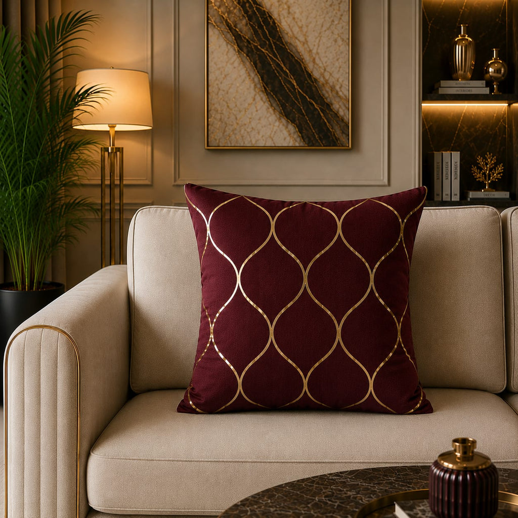 Geomatric Pattern Laser Cut work Cushion Covers