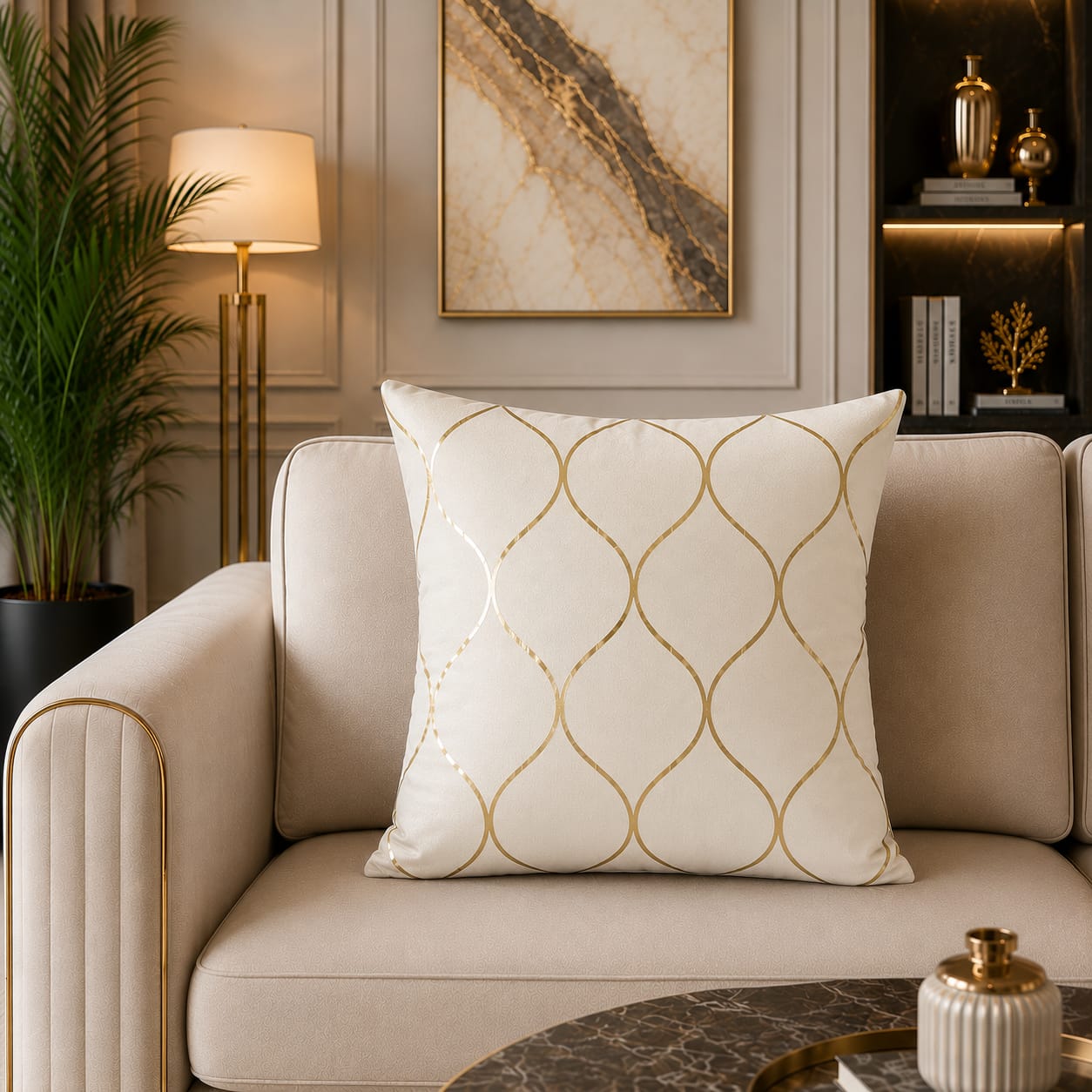Geomatric Pattern Laser Cut work Cushion Covers