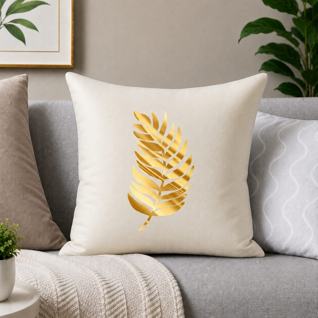 Luxury Leaf Laser Cut Velvet Cushion Covers