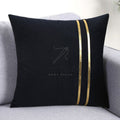 Black & Golden Laser Cut Velvet Cushion Covers