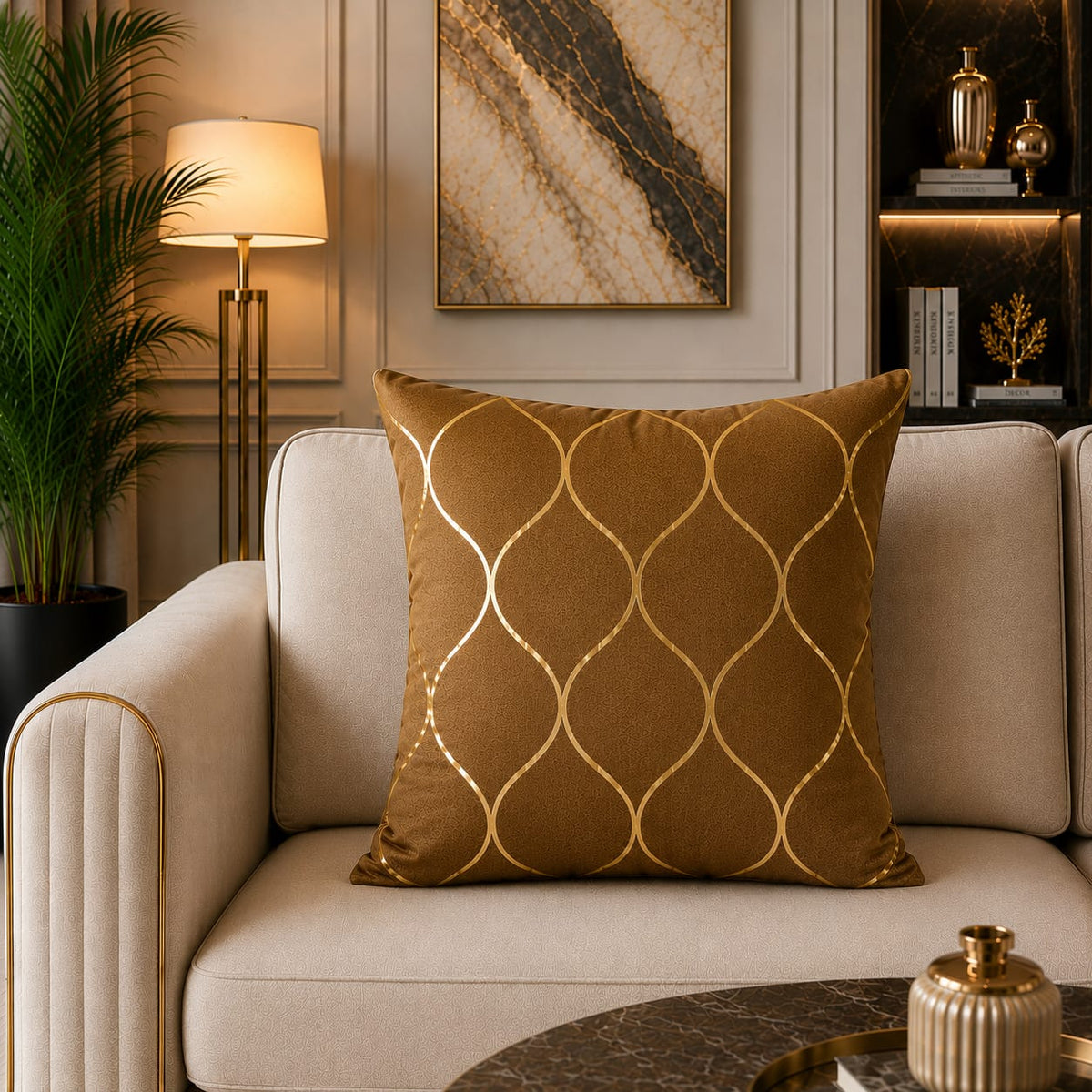 Geomatric Pattern Laser Cut work Cushion Covers
