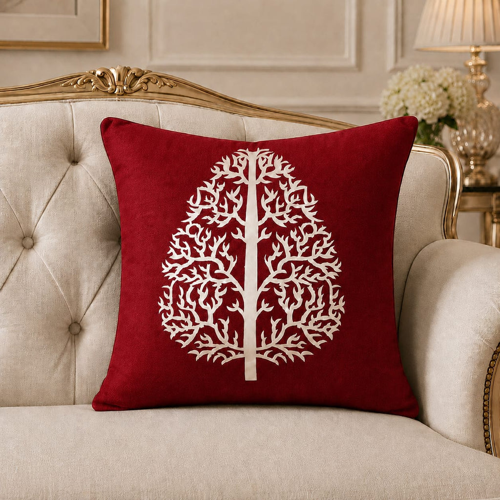 Tree Motive Laser Cut work Cushion Covers
