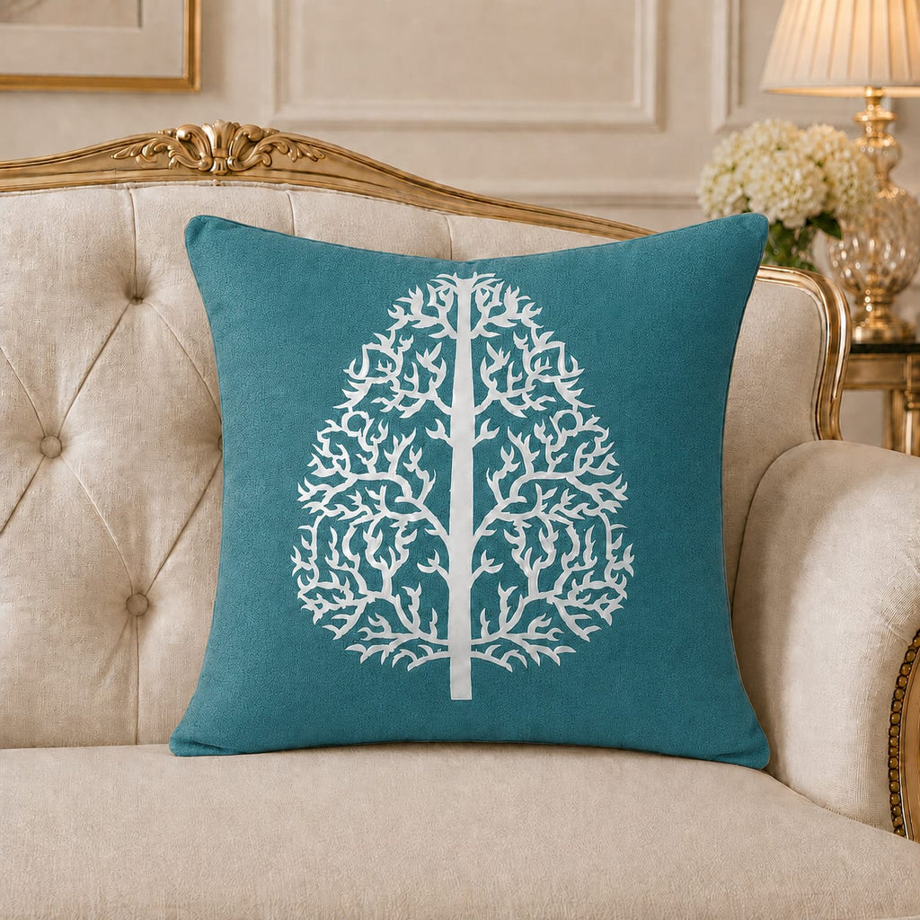 Tree Motive Laser Cut work Cushion Covers