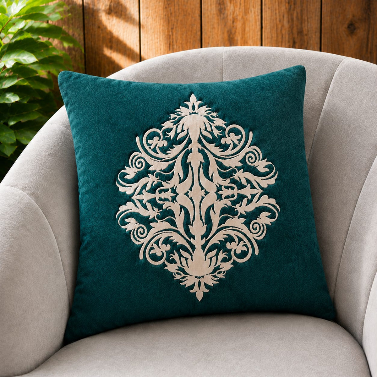 Decent Motive Laser Cut work Cushion Covers