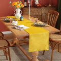 Yellow Plain Velvet 3 PCs Table Runner Mats Set