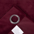 Maroon 1 pair 2 Panels Plain Velvet Curtains